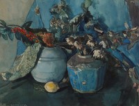 Still life with ginger jar and a lemon Still life with ginger jar and a lemon