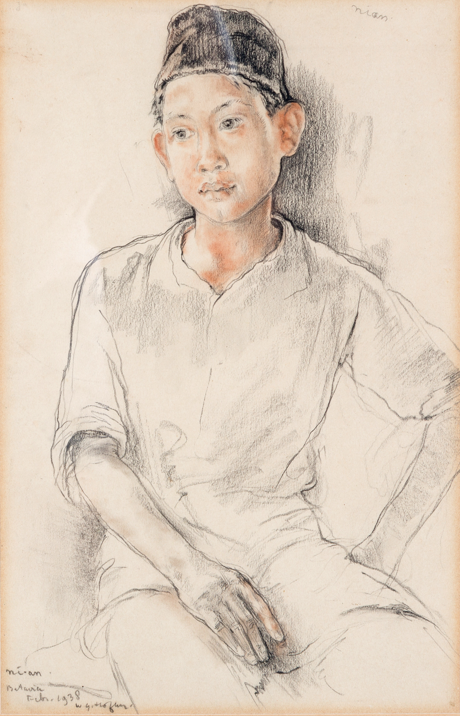 'Nian', portrait of this young Javanese boy from Batavia