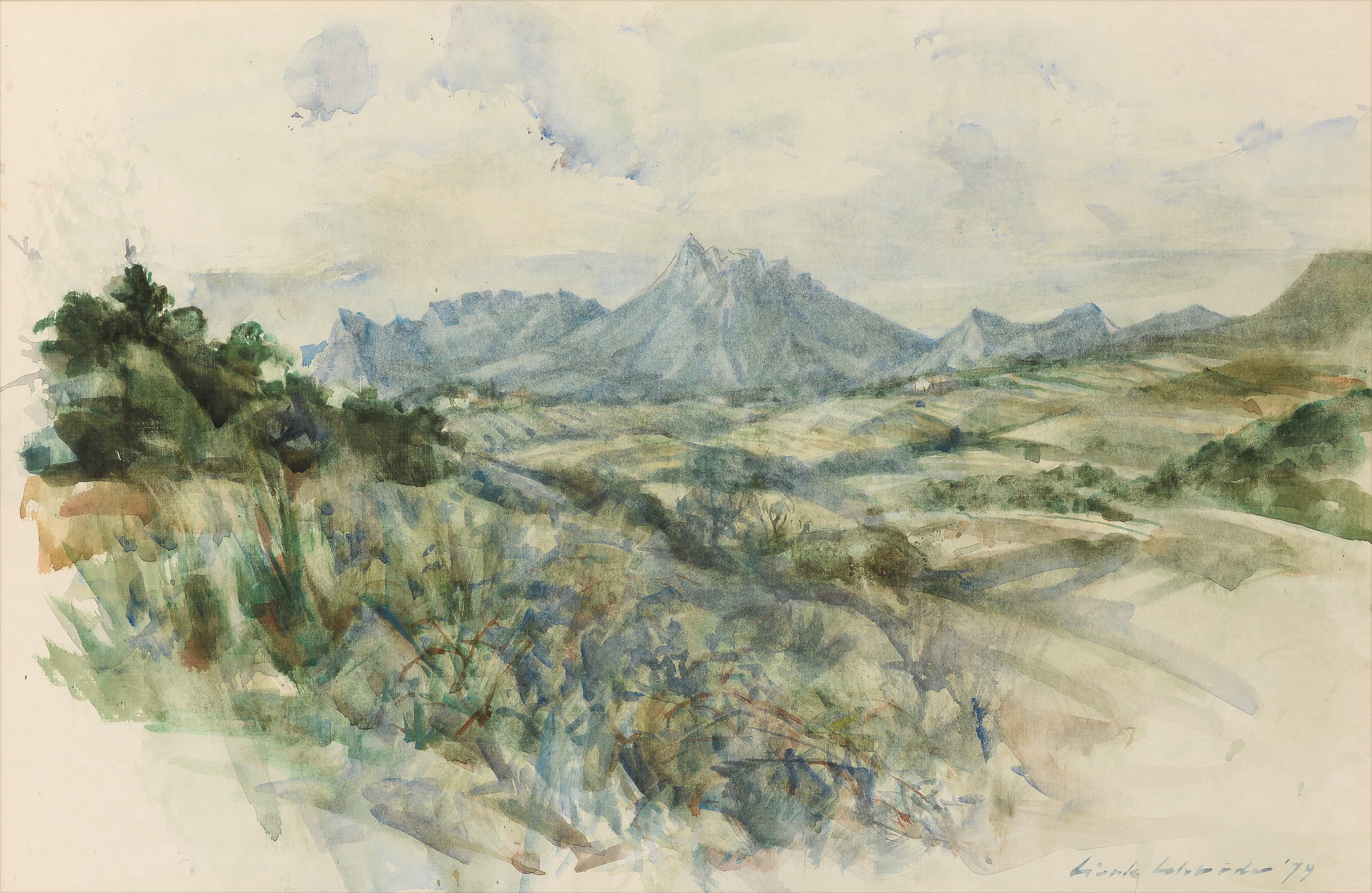 Het landschap Mont Sainte-Victoire