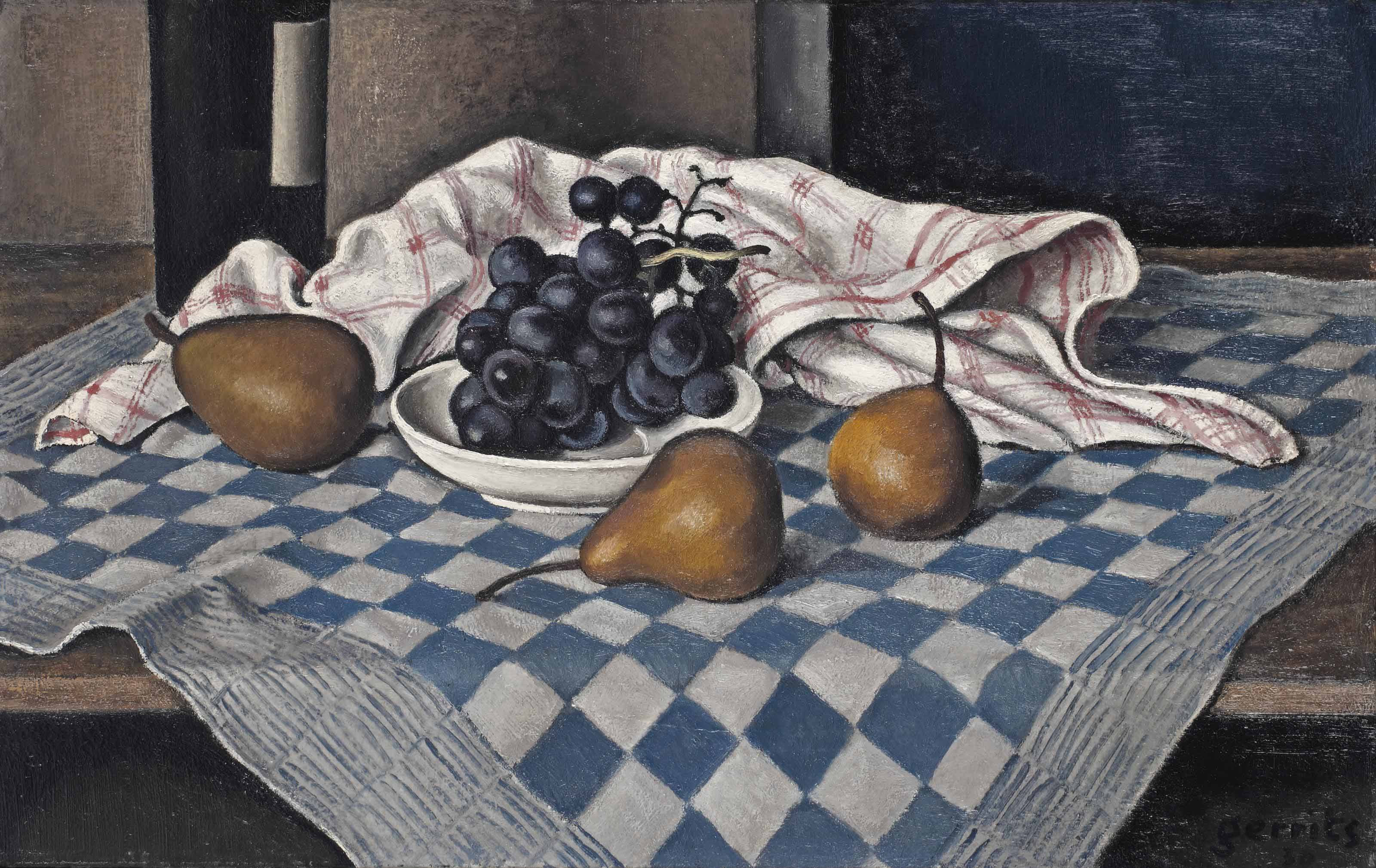 A still life with grapes and pears A still life with grapes and pears