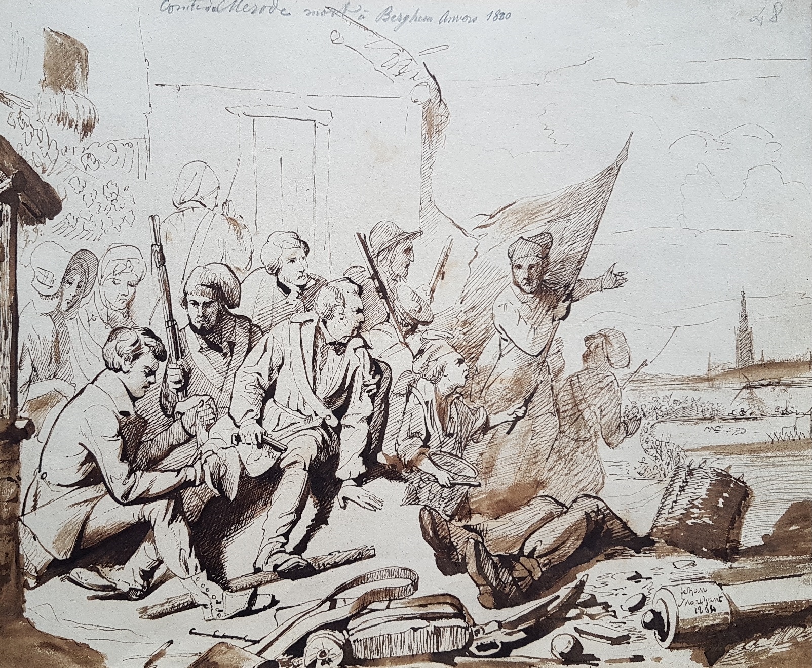 De slag bij Sint-Agatha-Berchem op 24 oktober 1830