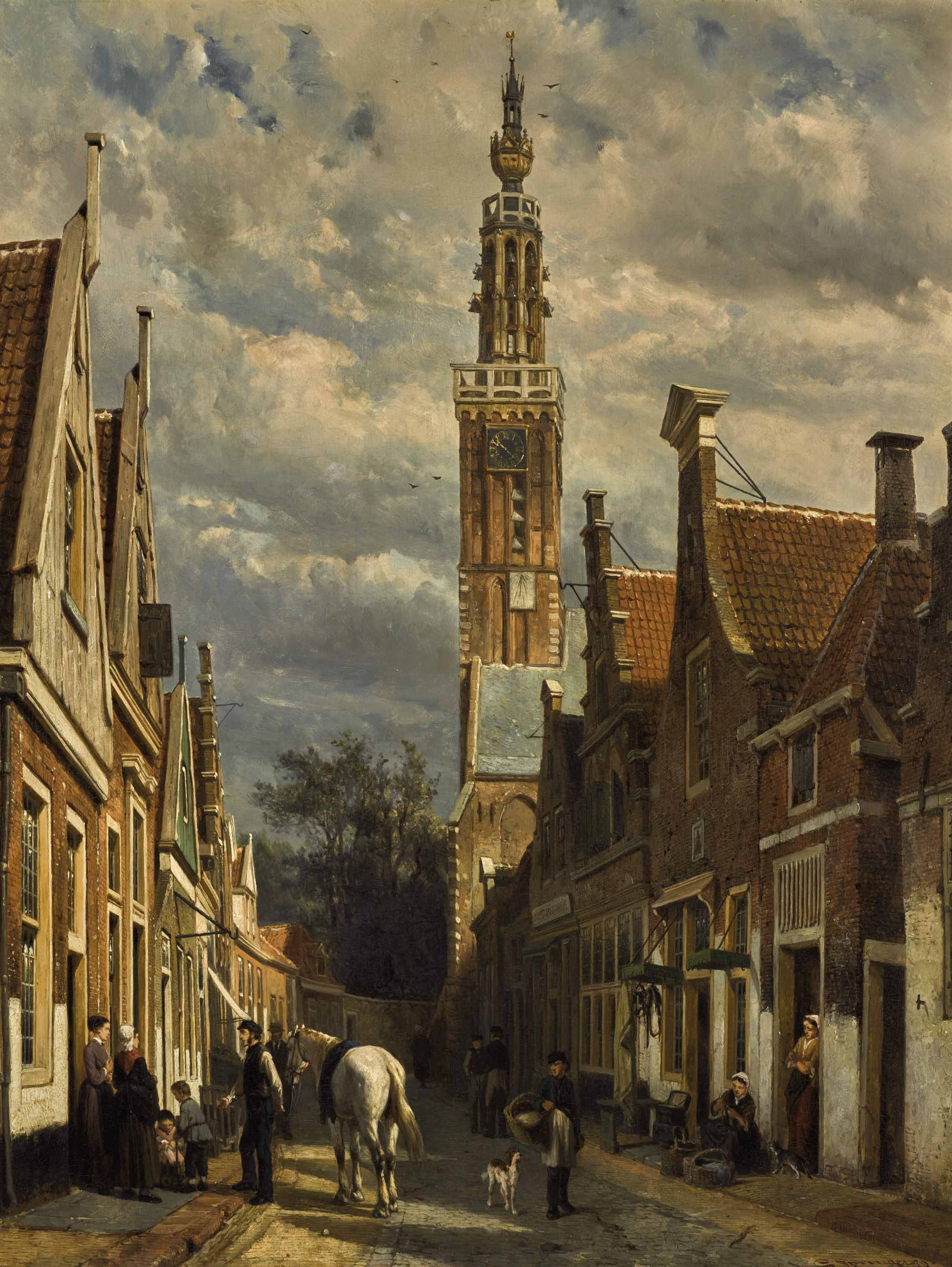 De Kleine Kerktoren te Edam bij zomer