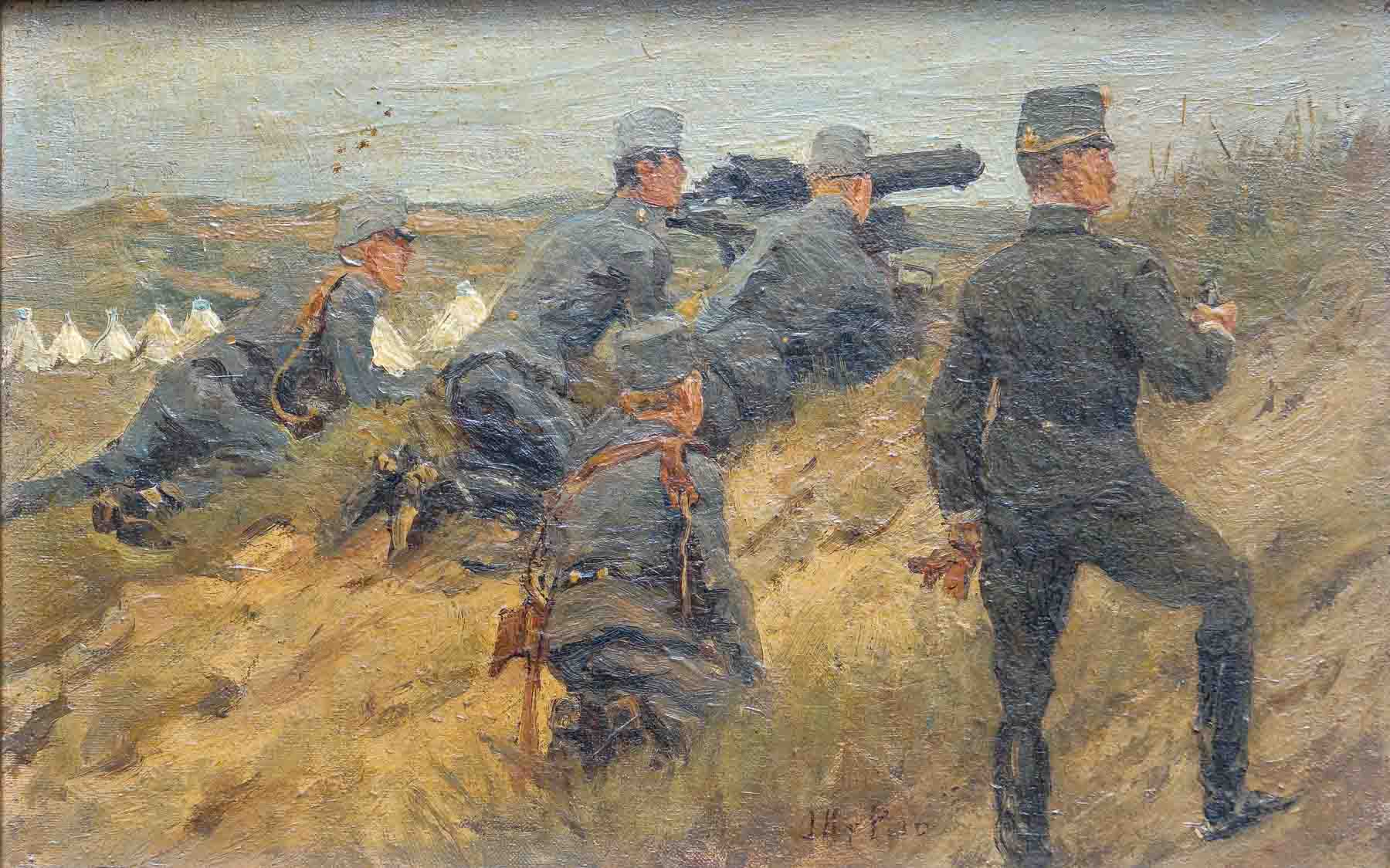 Artilleristen in de duinen Artilleristen in de duinen