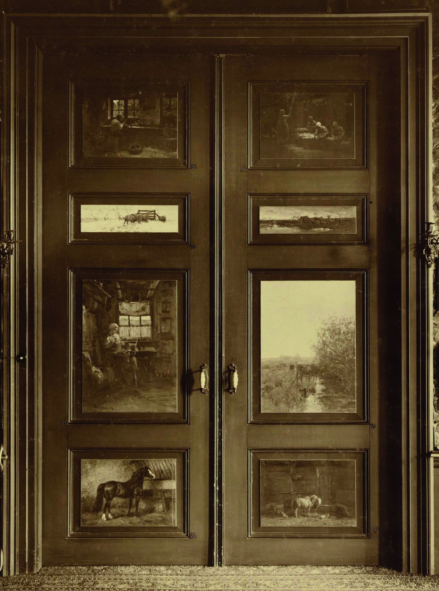 Les Saurissières (Herring smokers) (Panel from the famous Mesdag studio doors)