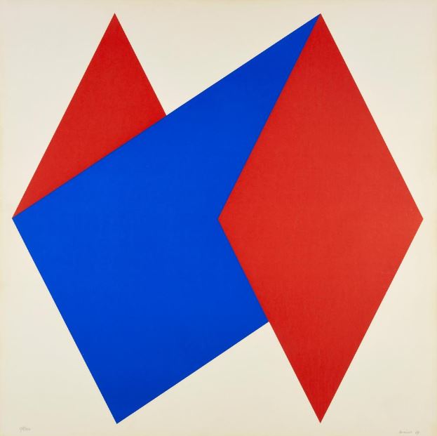 Composition in red and blue, 1969