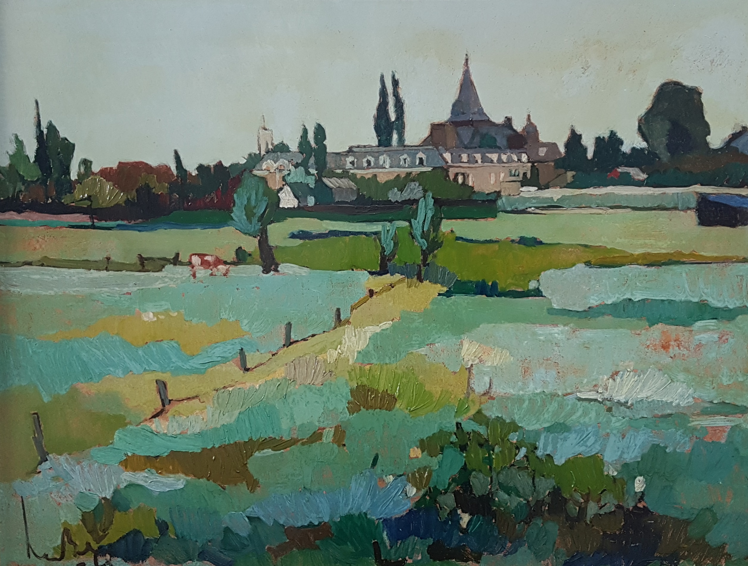 Gezicht op Esch, Noord-Brabant (1968) Gezicht op Esch, Noord-Brabant (1968)