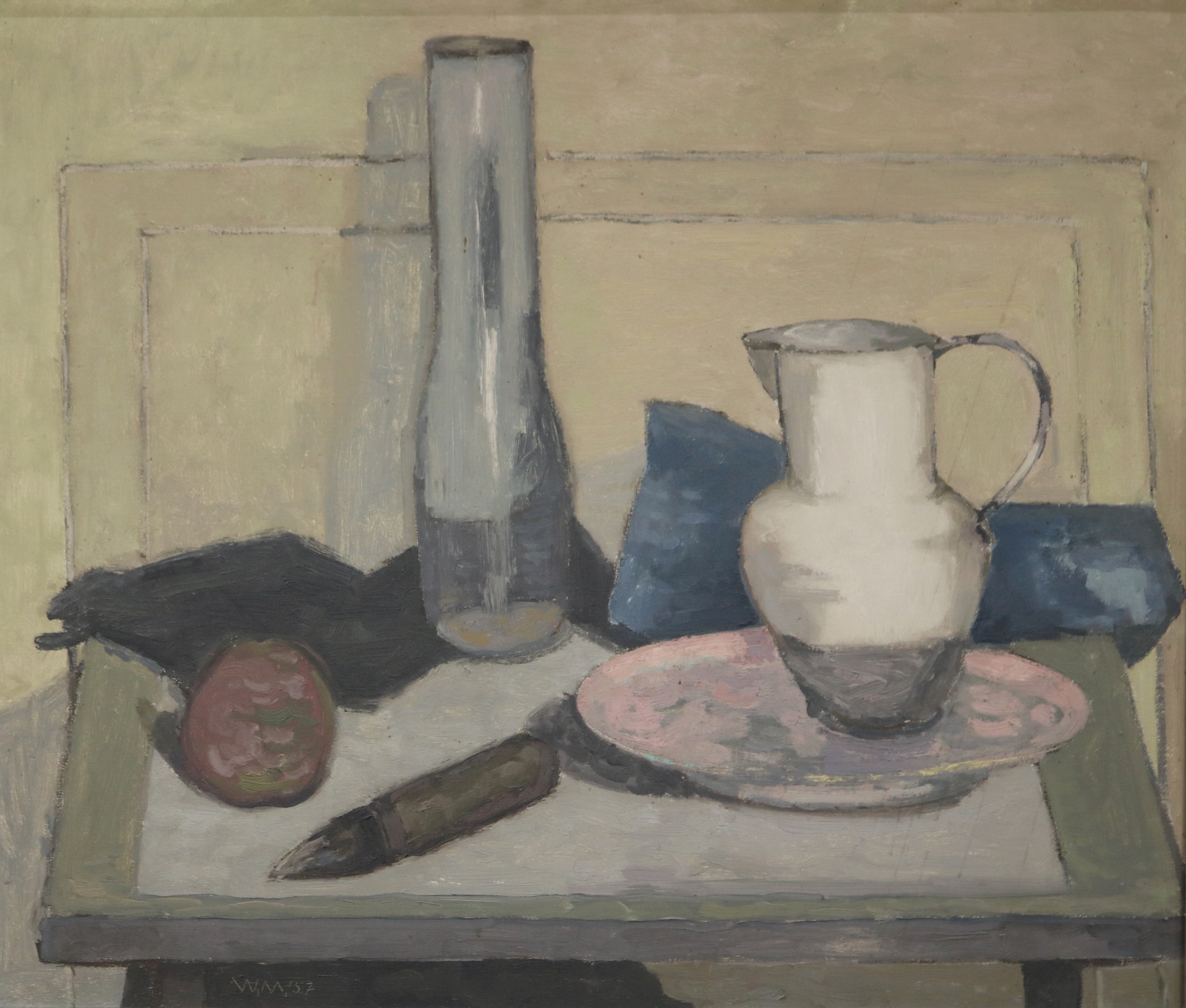 Stilleven met witte kan