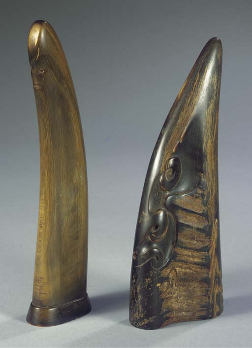 Two horn figures