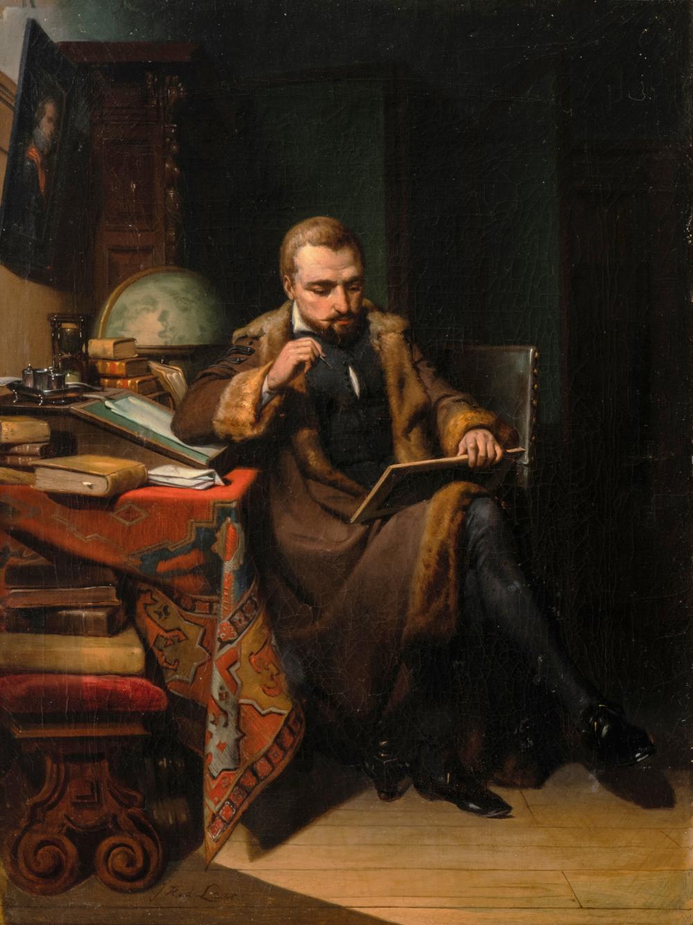 Portrait of a scholar in his study Portrait of a scholar in his study