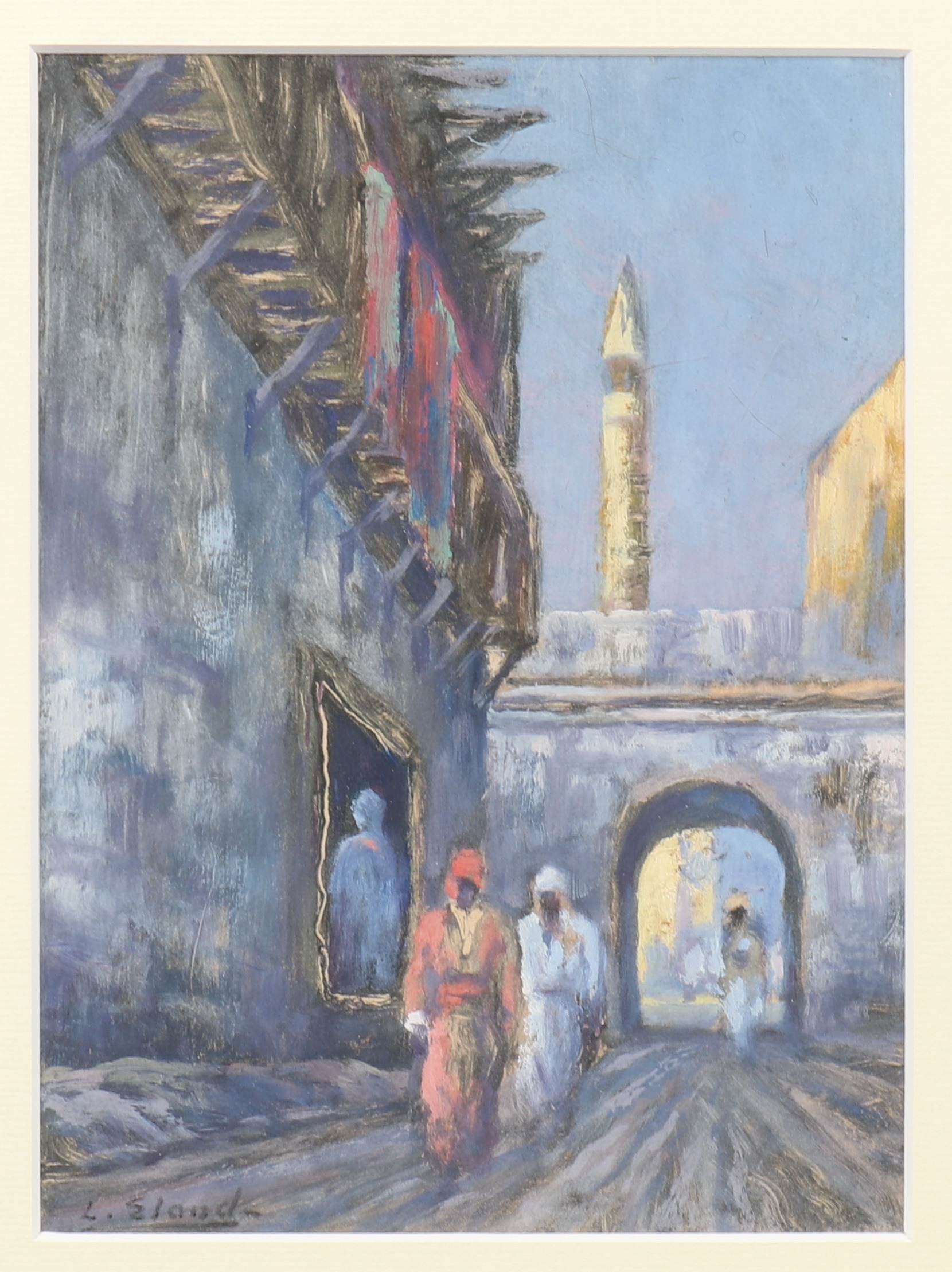 Leo Eland, Porta della città nordafricana, Olio su tela, anni '20 in  vendita su Pamono