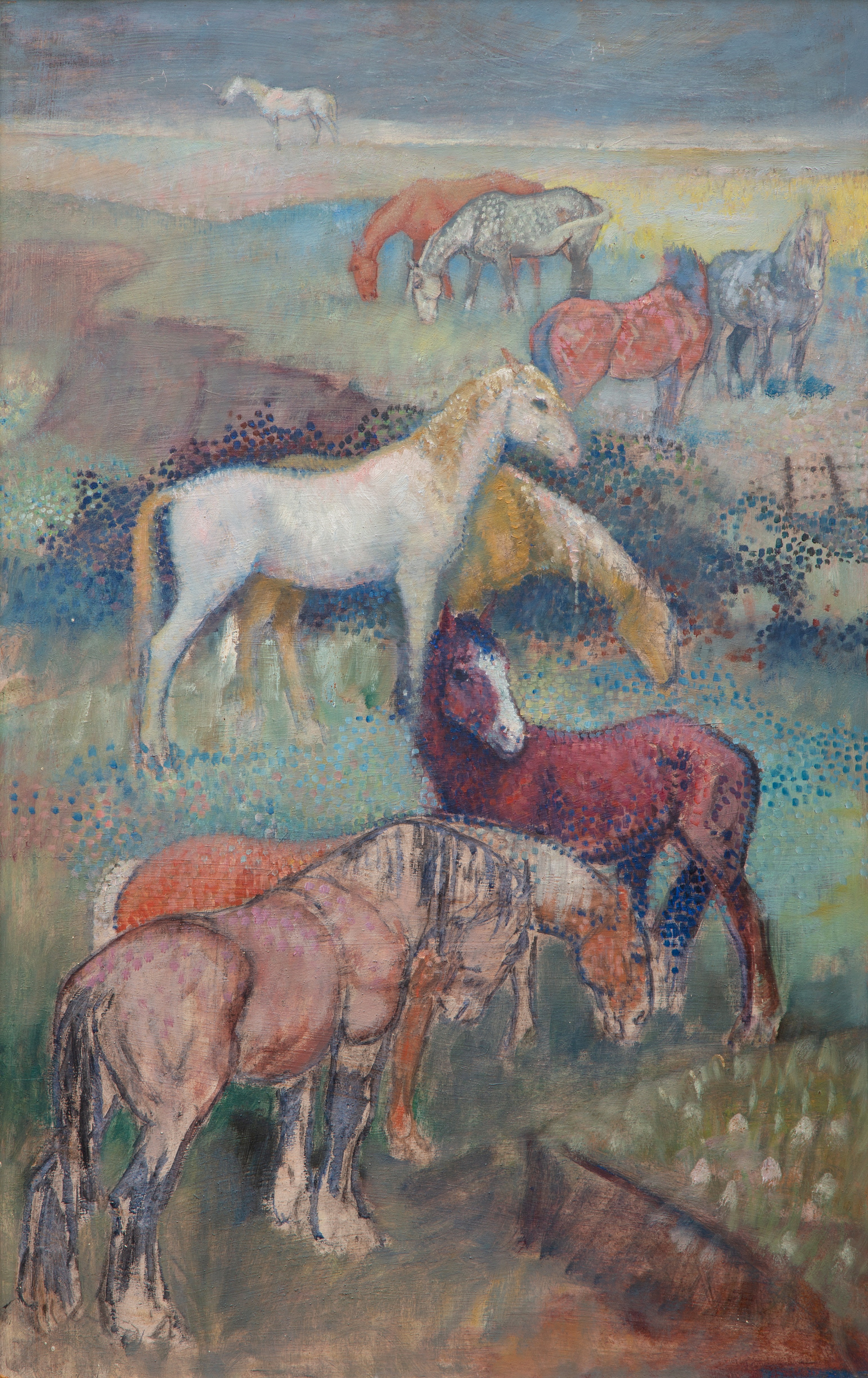 Landschap met paarden Landschap met paarden