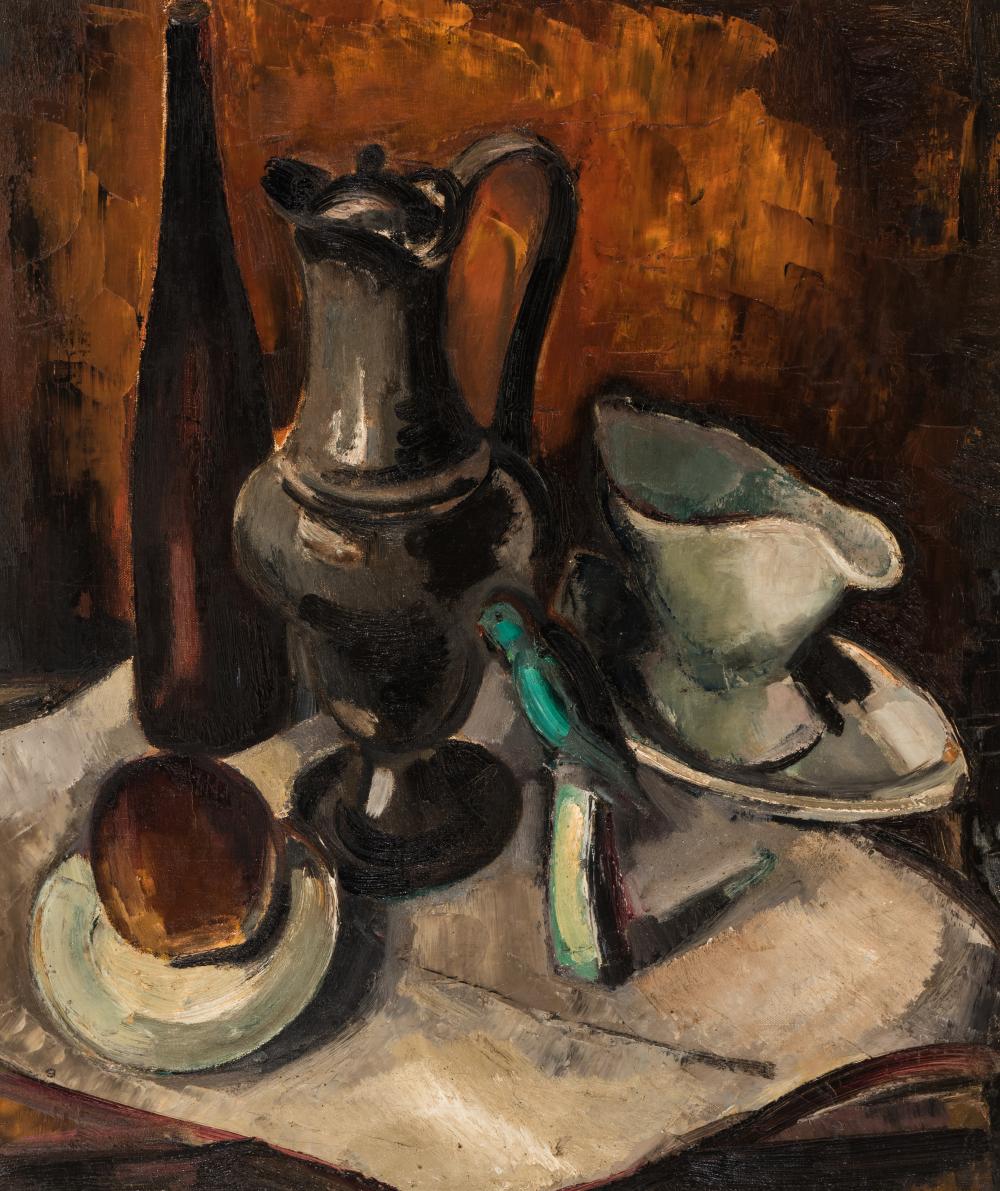 Still life with saucer. Still life with saucer.