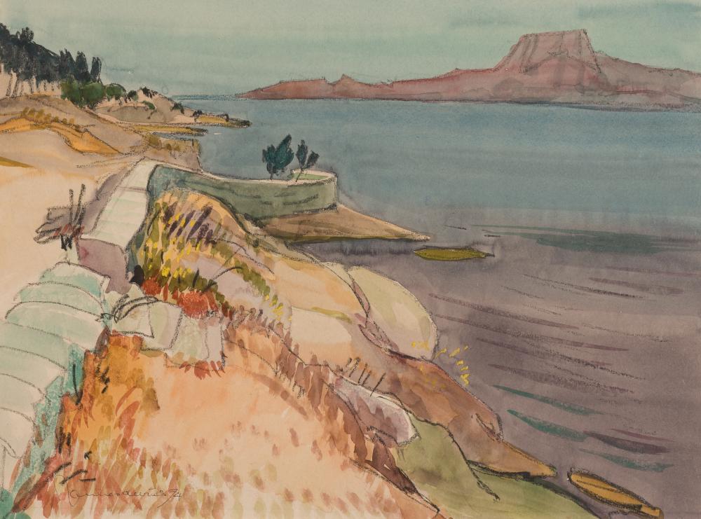 The shoreline of Palau, Sardinia (1974)