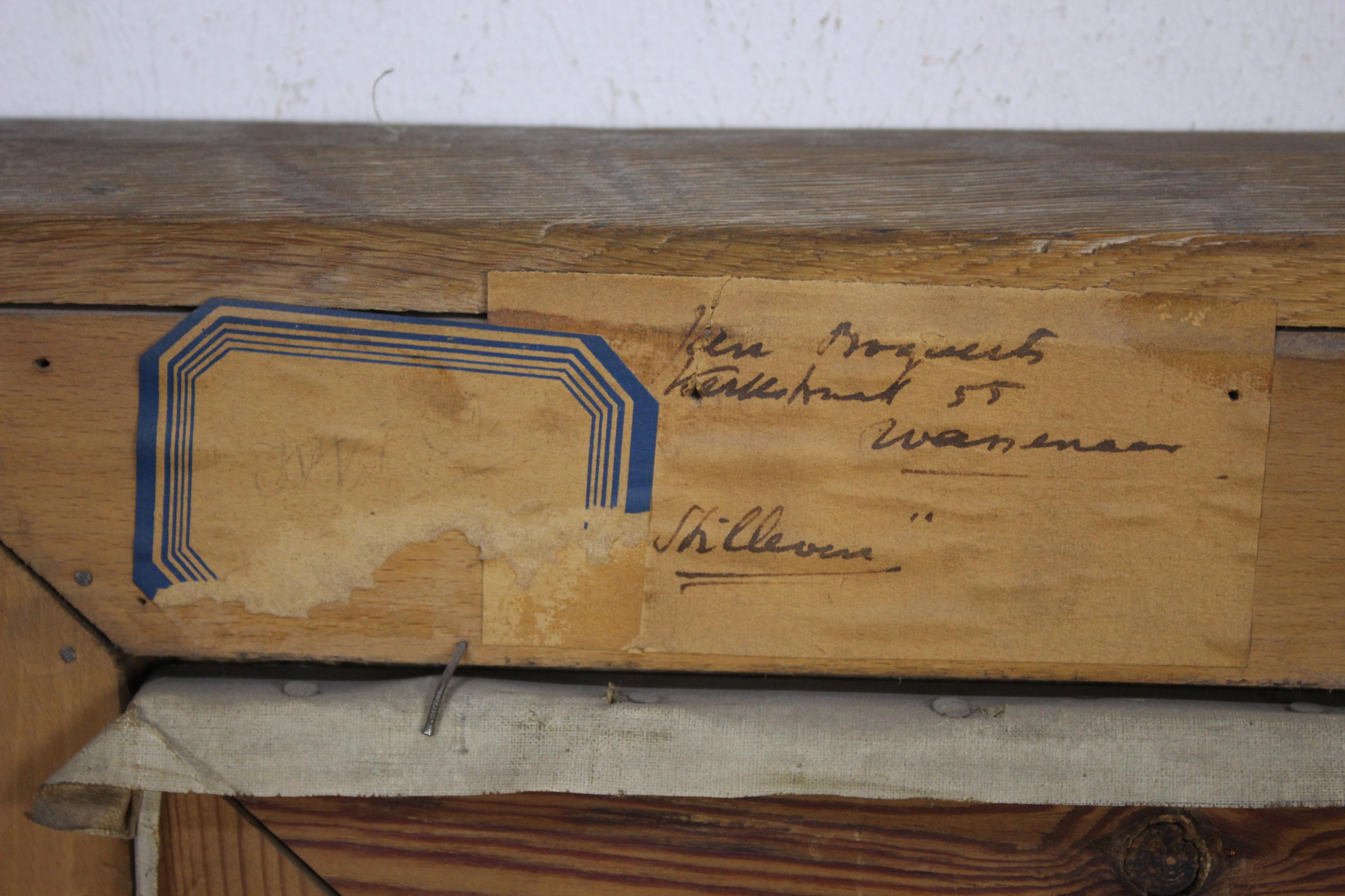 Stilleven / A still life with a lantern, pot, salt barrel, nutcracker and walnuts on a tin plate