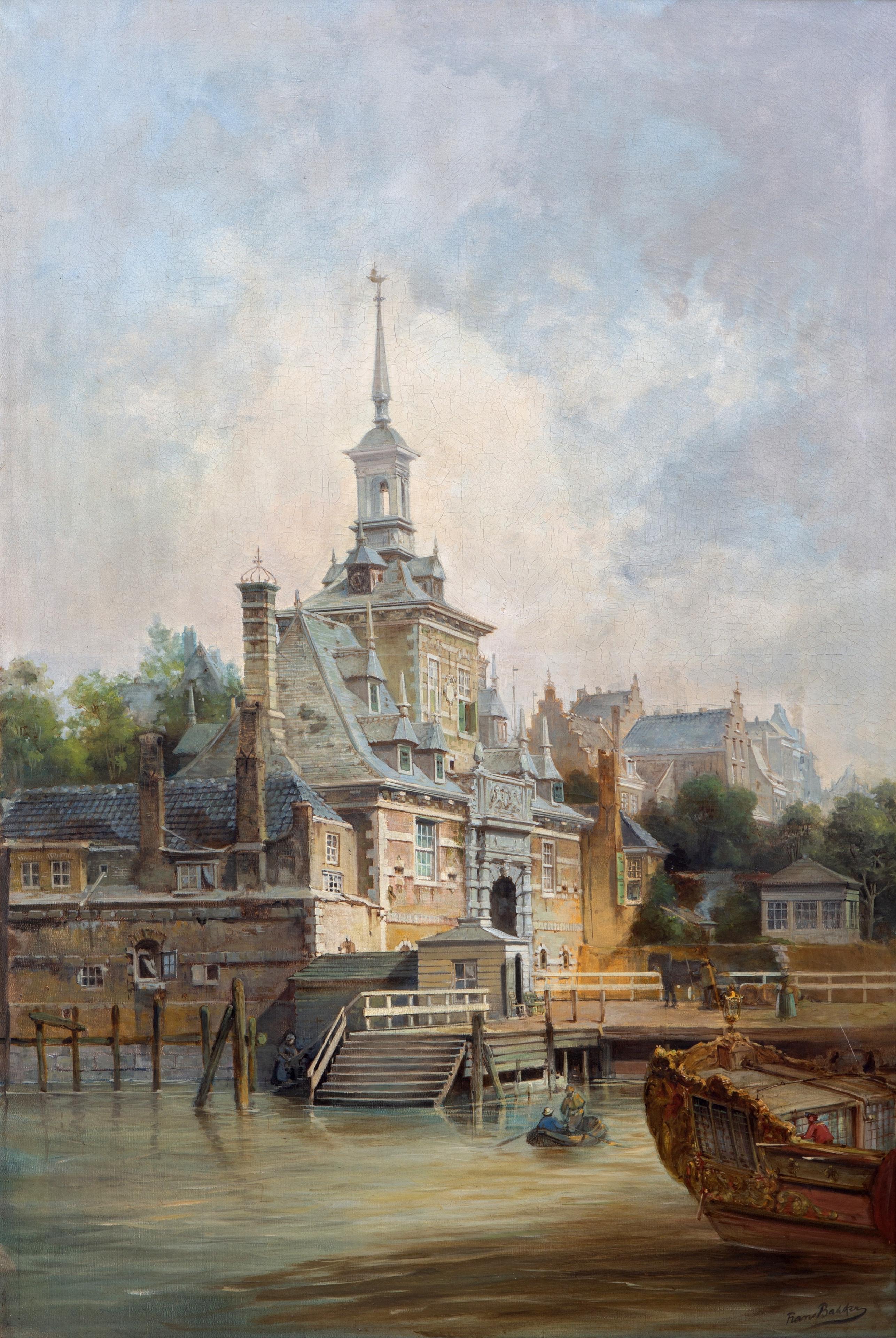 A view of the Ooster Oude Hoofdpoort of Rotterdam A view of the Ooster Oude Hoofdpoort of Rotterdam