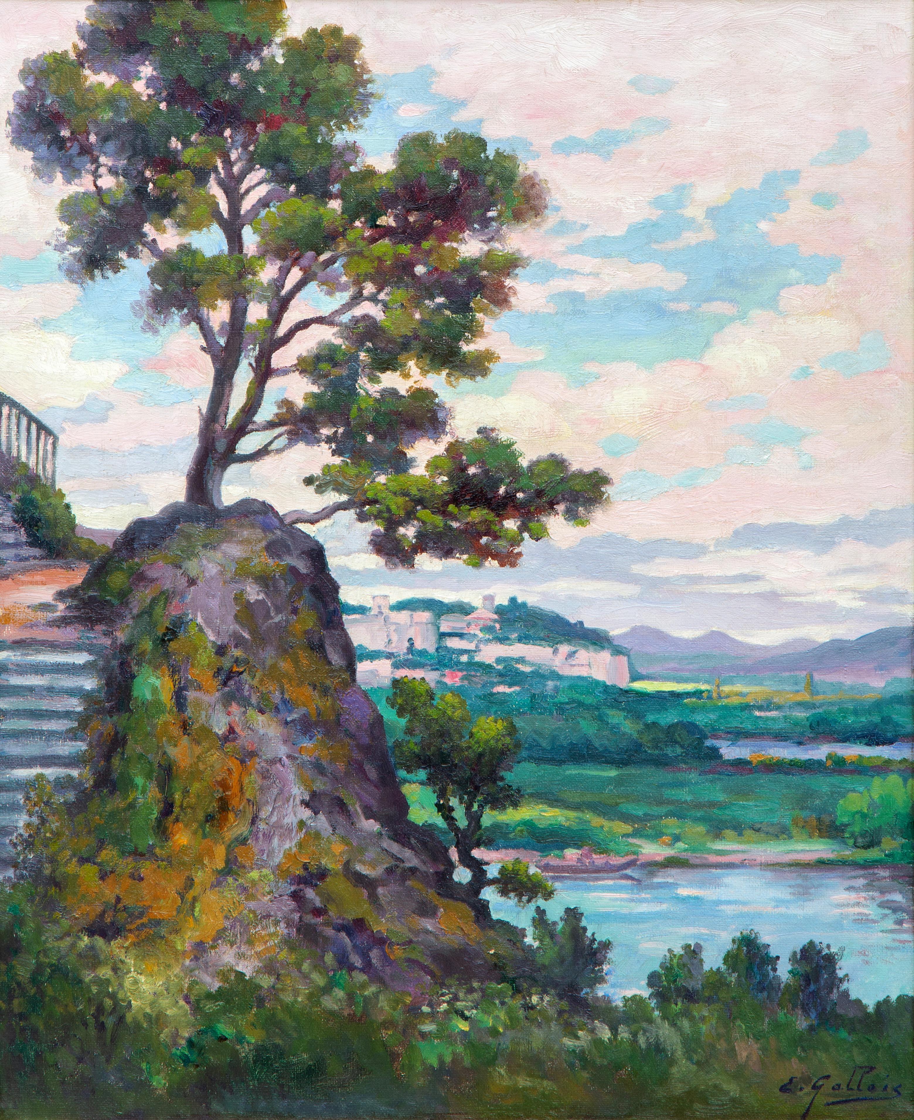 Gezicht op Villeneuve-les-Avignon, Frankrijk Gezicht op Villeneuve-les-Avignon, Frankrijk