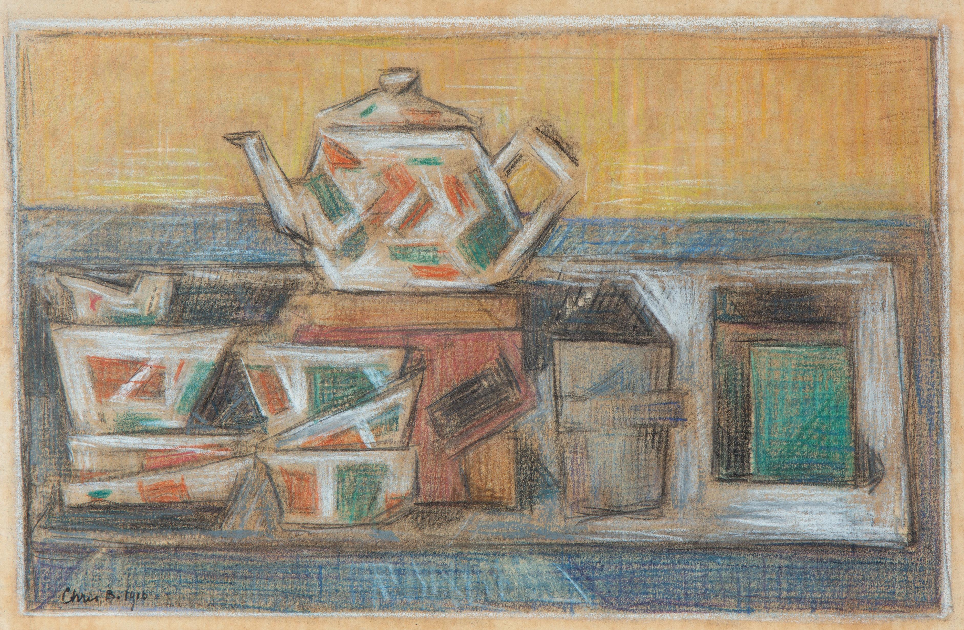 A still life with a tea set