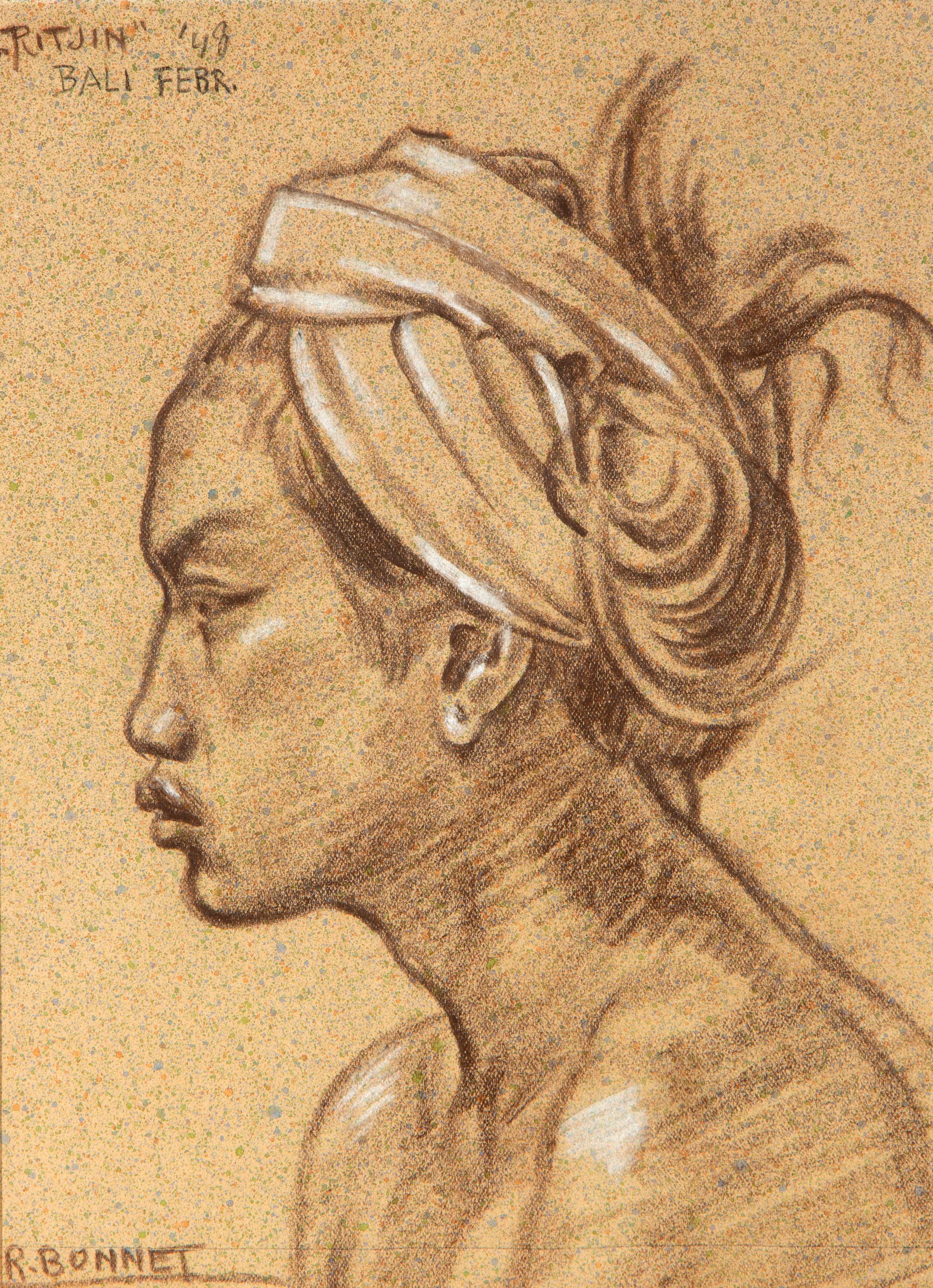 A portrait of Ritjin, Bali A portrait of Ritjin, Bali