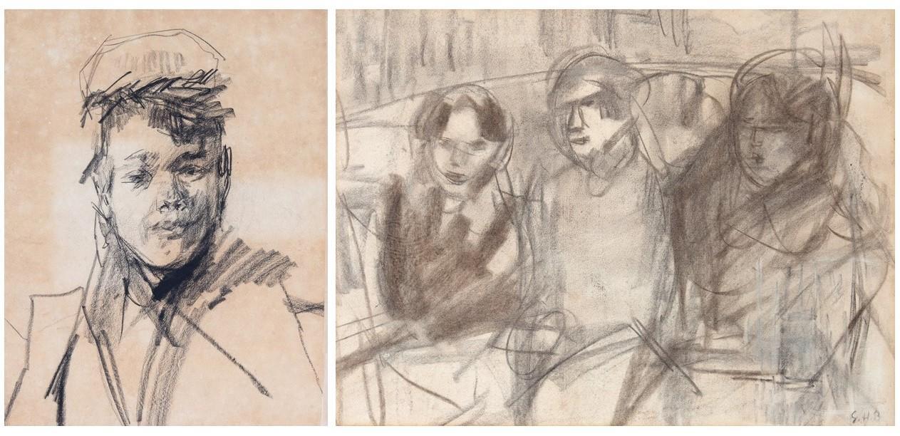 Recto: Waspitten in Amsterdam / Verso: A portrait of a lady with a hat