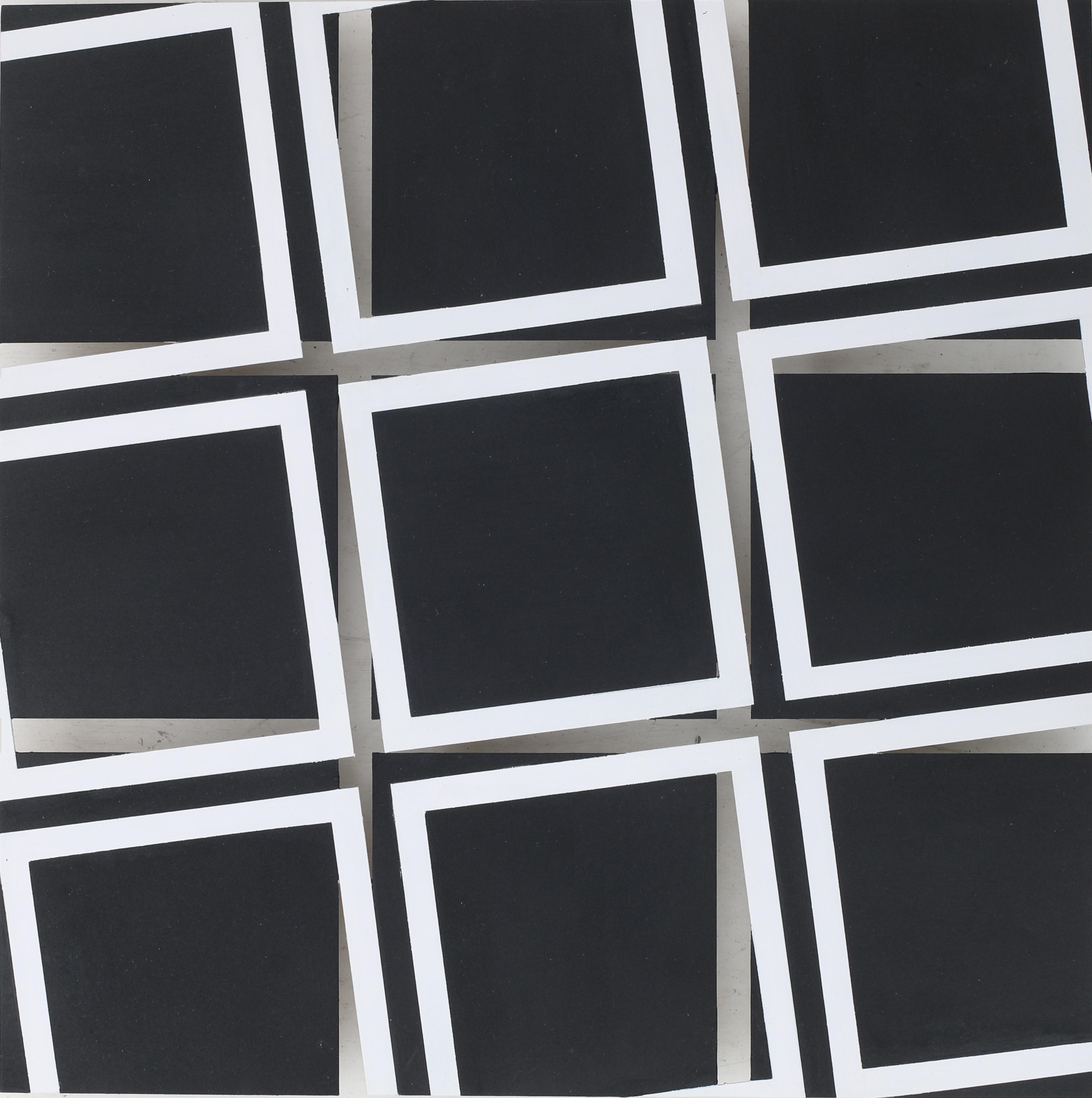 White frames on black squares (2012)