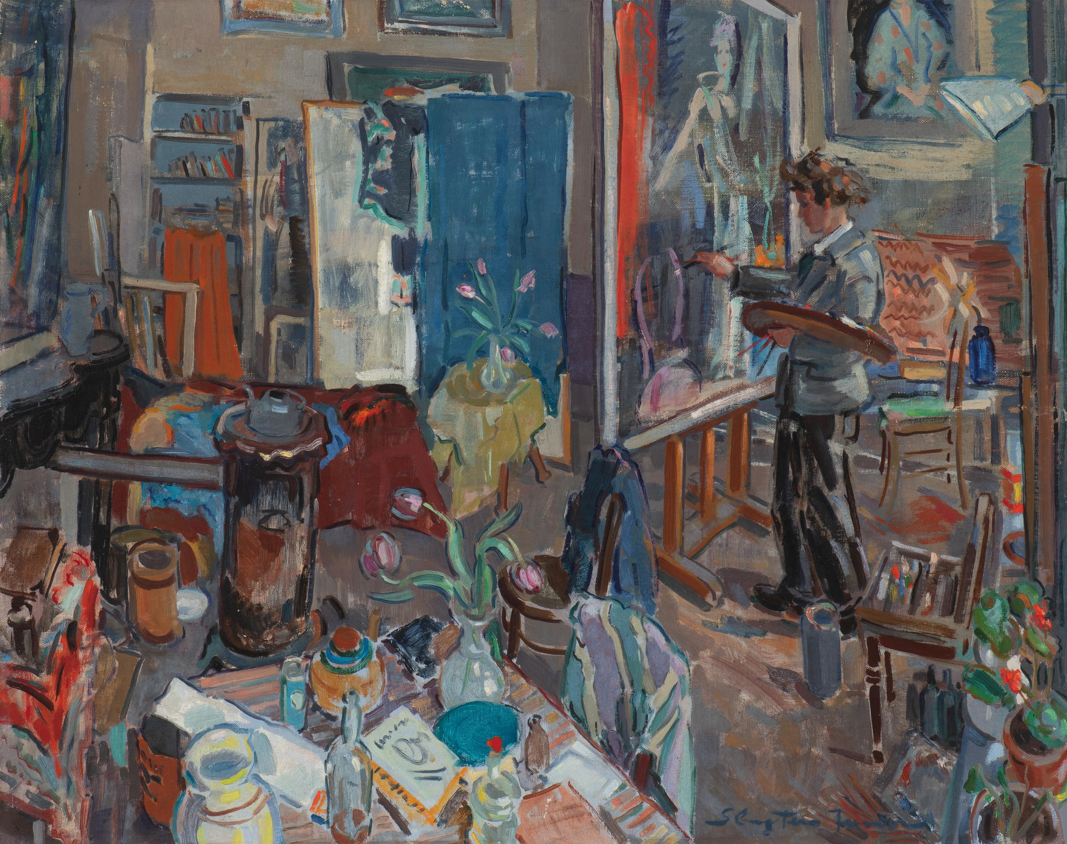 In the studio of the artist Freek van den Berg In the studio of the artist Freek van den Berg