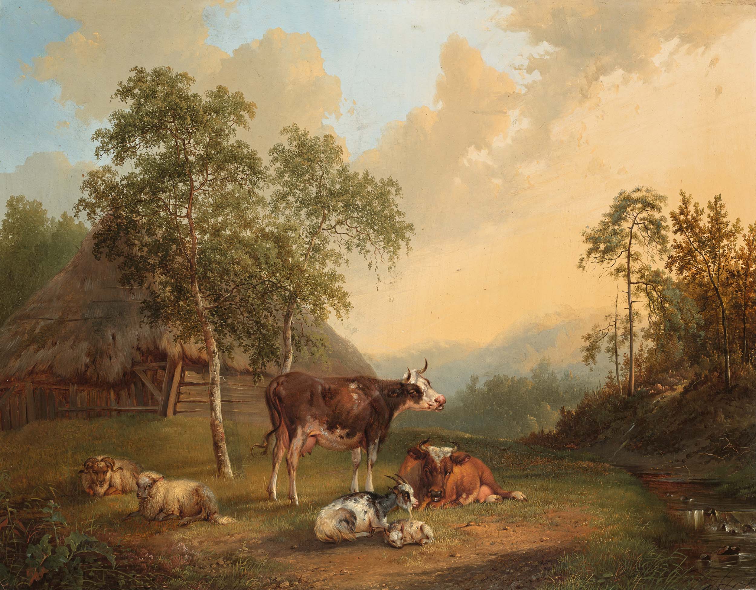 Cattle Resting by the River
