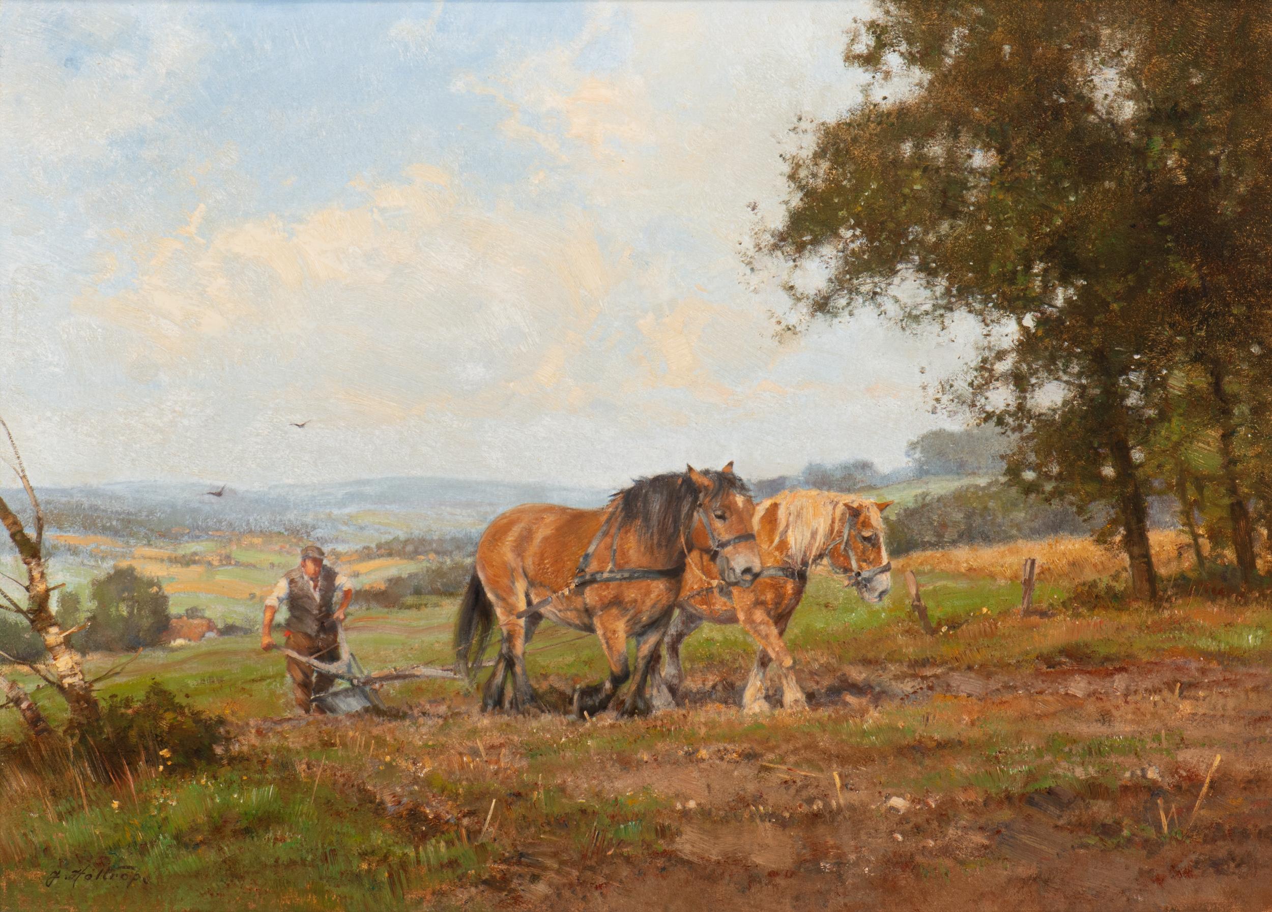 Plowing farmer near Groesbeek