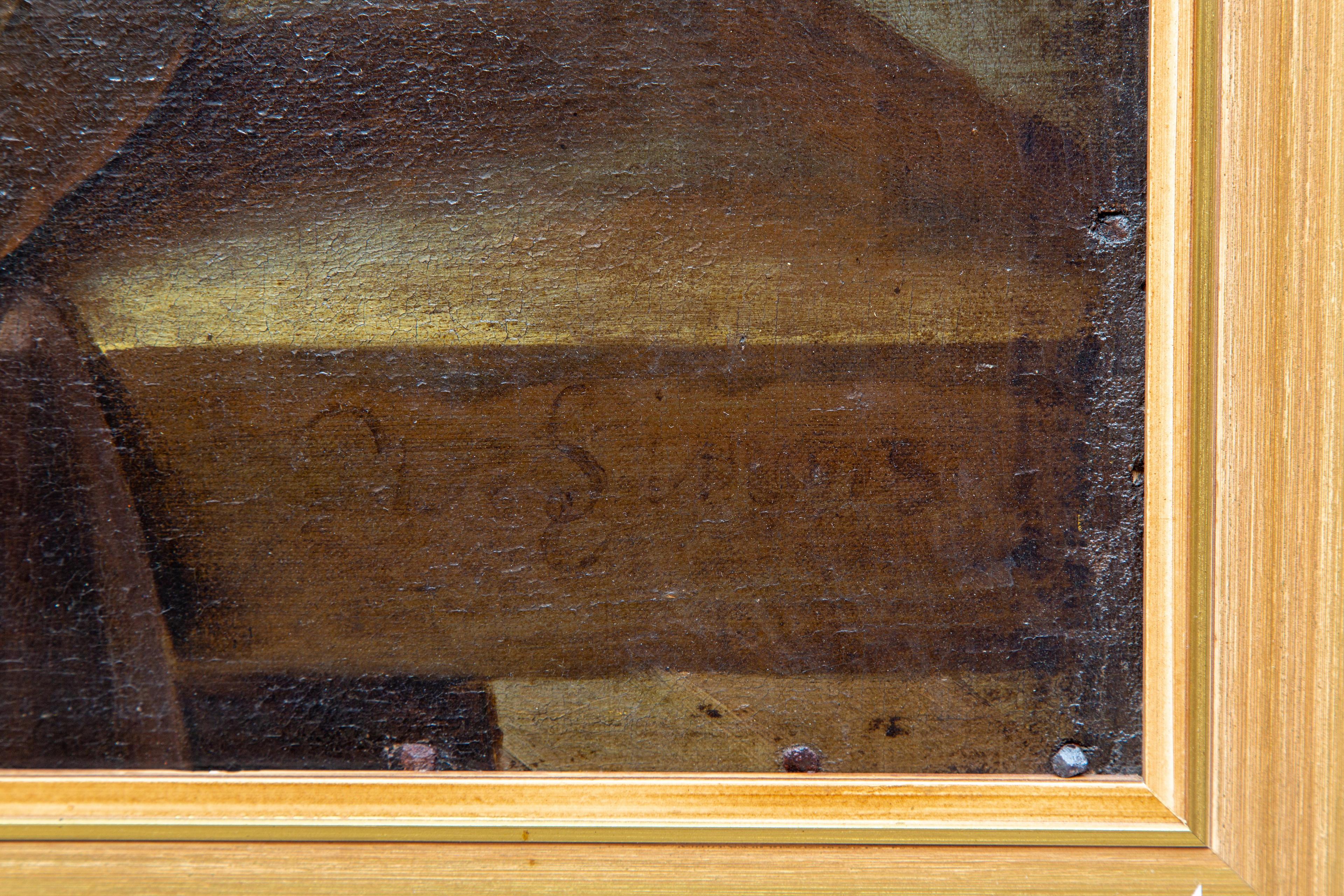 A hunting still life with a hare, a partridge, a parrot and fruits