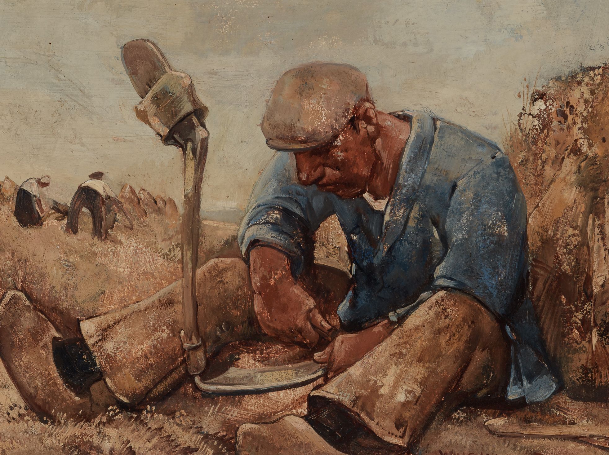 Farmer Sharpening His Scythe (c. 1965)