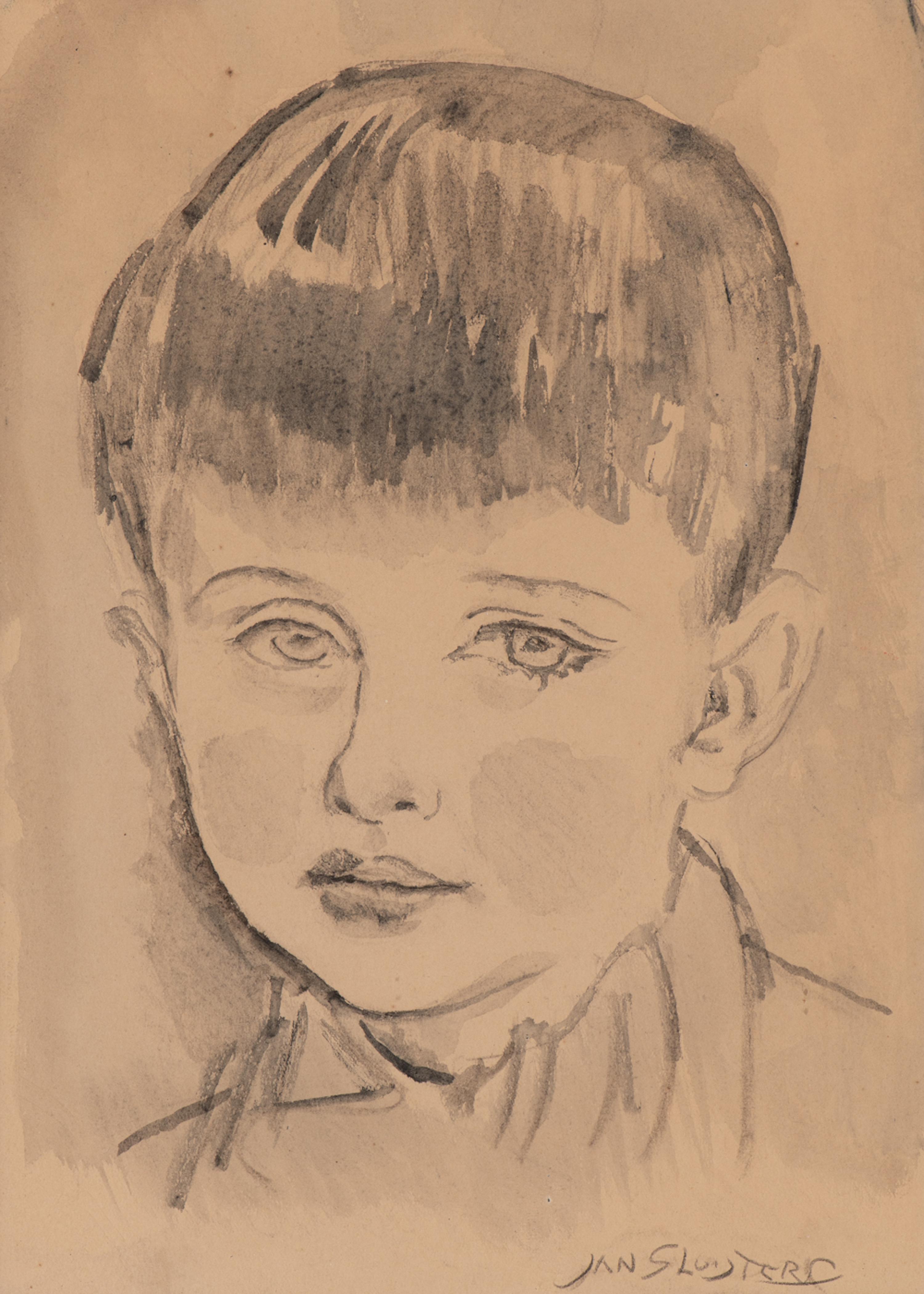 A portrait of Rob Sluijters (1921 - 2007) - son of the artist, c. 1924 - 1928 A portrait of Rob Sluijters (1921 - 2007) - son of the artist, c. 1924 - 1928