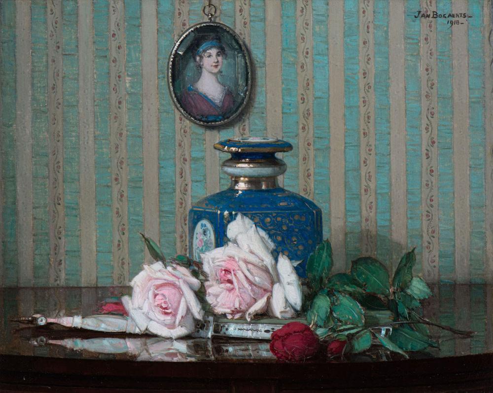 Still life with roses and a fan (1918)