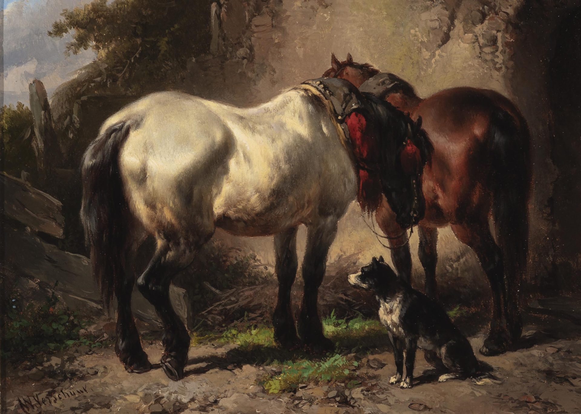 Draught-horses at Rest