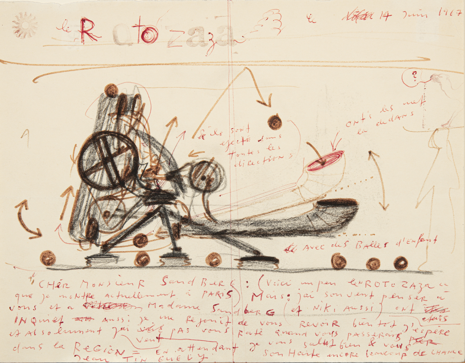 Le Rotozaza (1967), a letter to Willem Sandberg