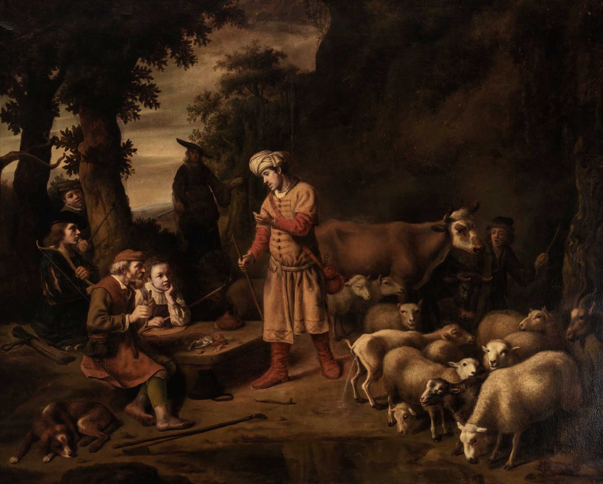 Jacob meeting Laban's Shepherds Jacob meeting Laban's Shepherds