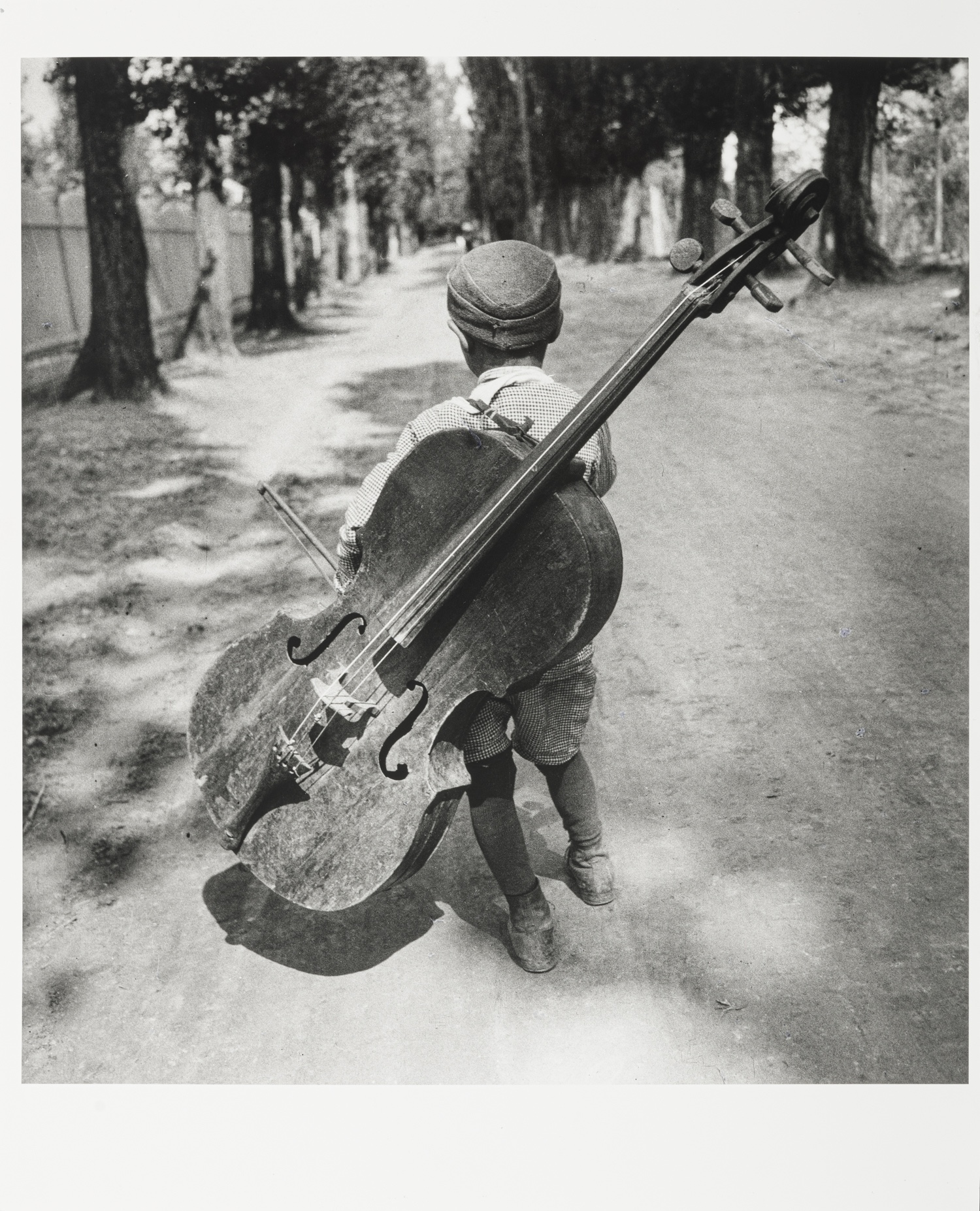 Boy with cello near Lake Balaton, Hungary (1931/1980's) Boy with cello near Lake Balaton, Hungary (1931/1980's)