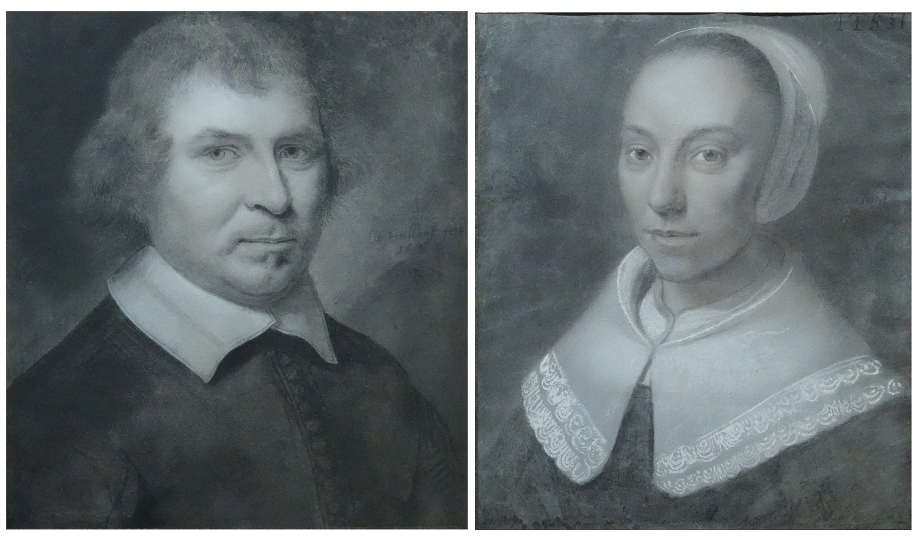 portretpendant, Portret van een heer en een dame