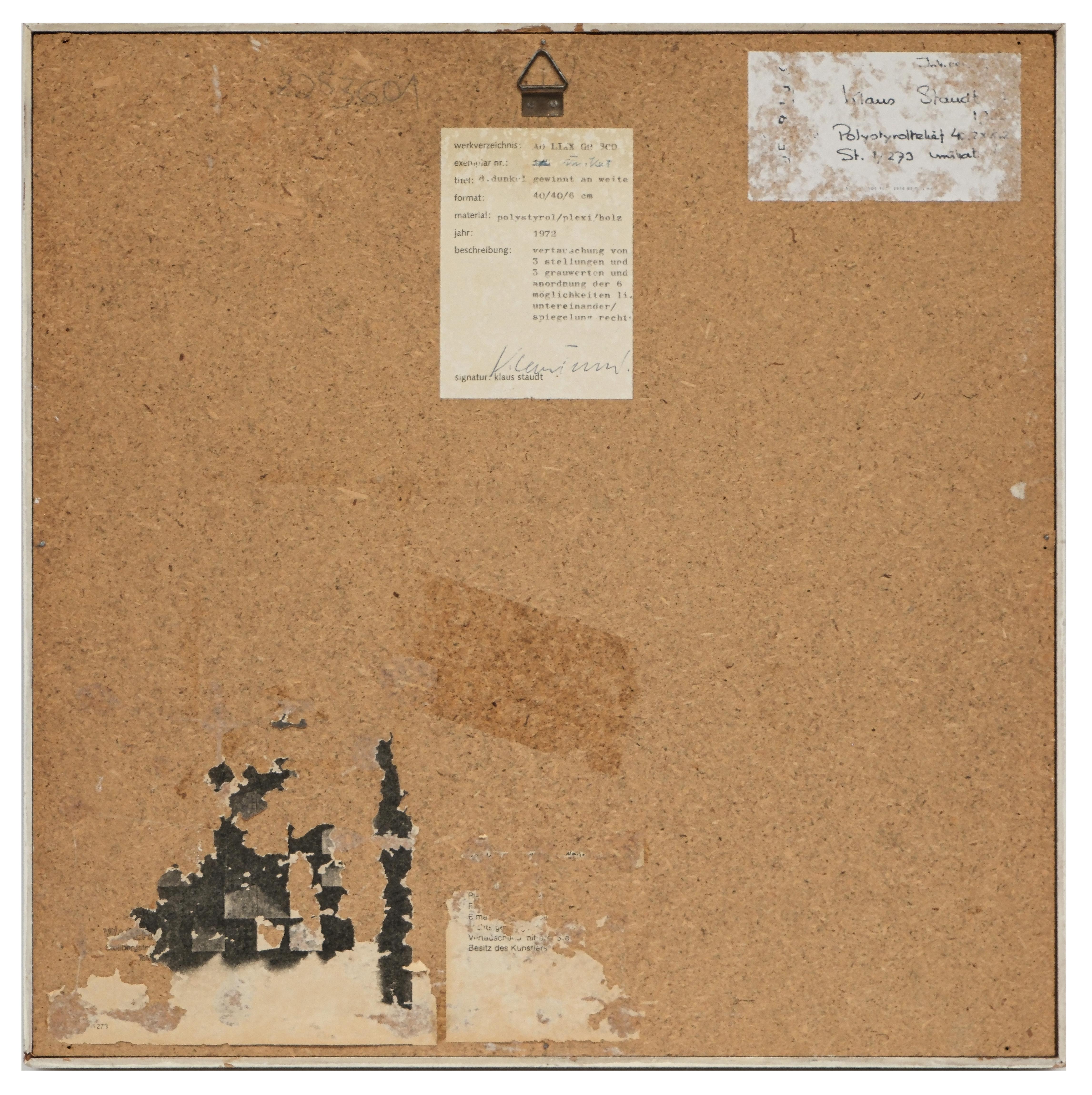 Das Dunkel gewinnt an Weite / The Dark Gains in Extent (1972)