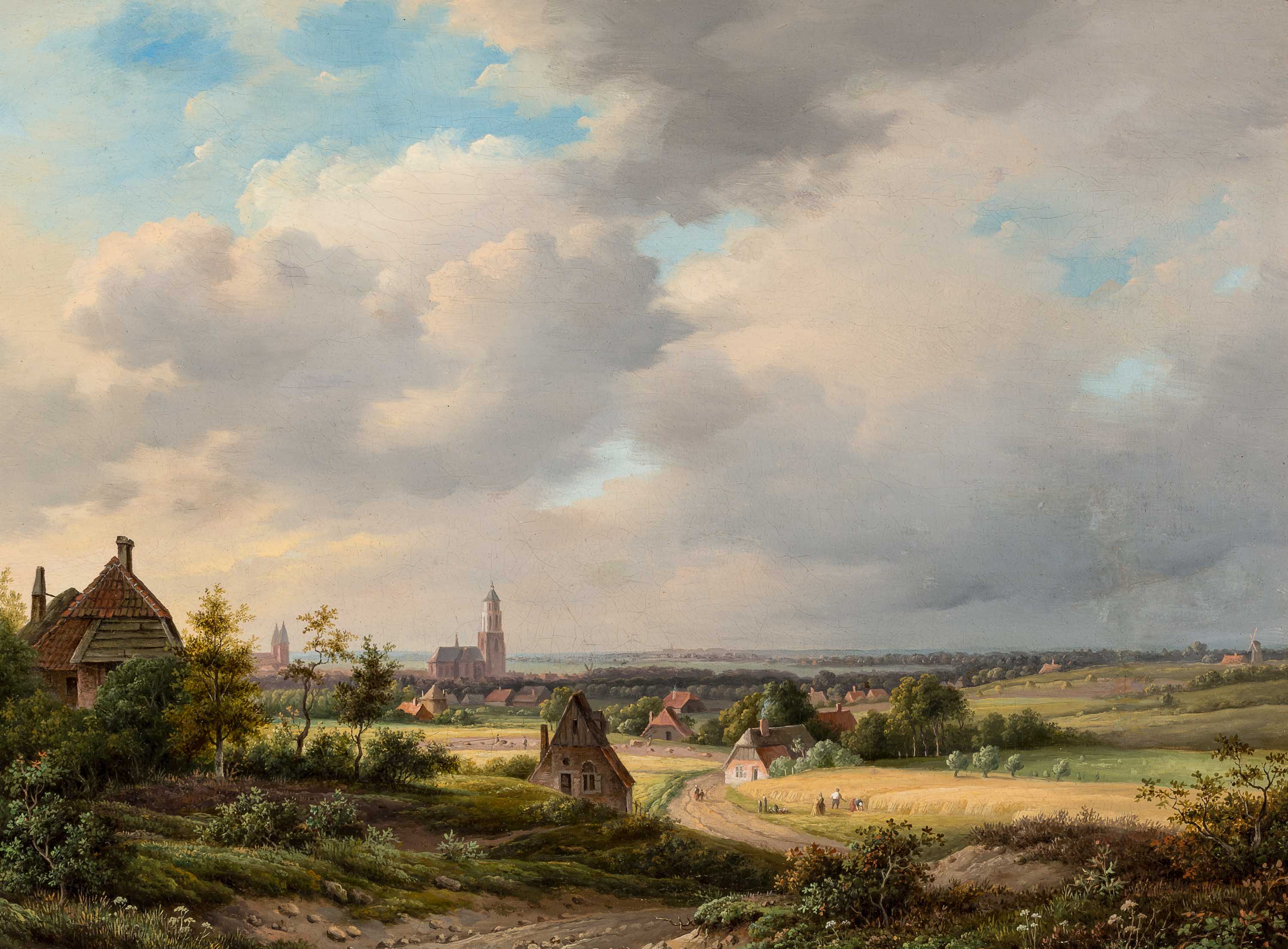 Gevraagd schilderij A.J. Couwenberg (1806-1844) geschilderd in Arnhem of omgeving