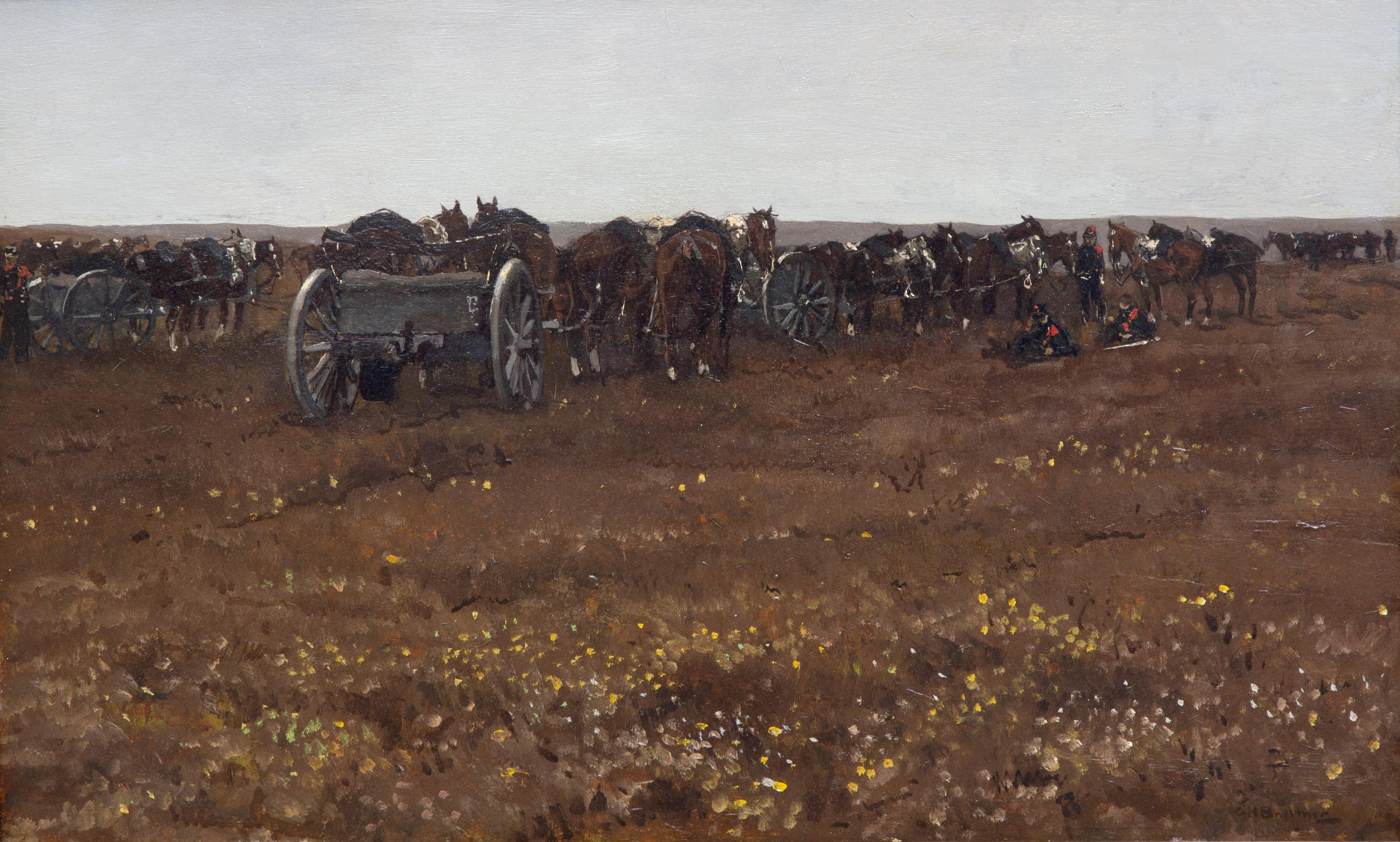 An artillery resting on the heath