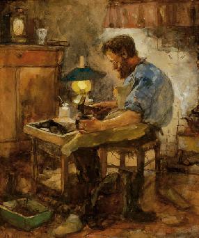 Schoenmaker Aan Het Werk