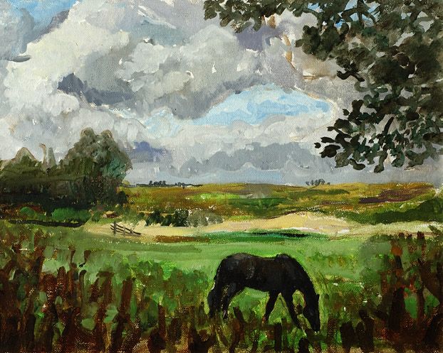 Landschap Met Paard