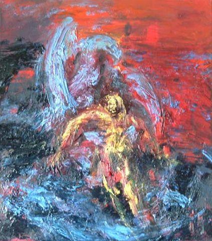 Personage In Abstracte Compositie