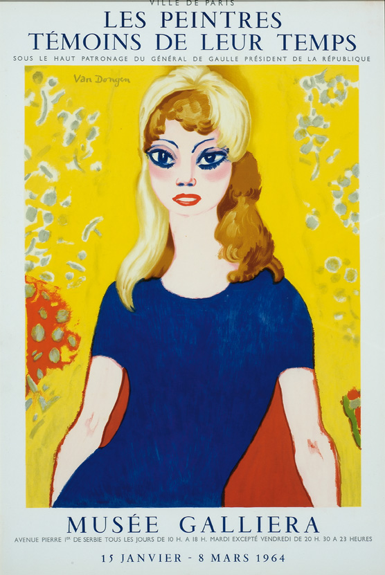Brigitte Bardot op een affiche van Musée Galliera