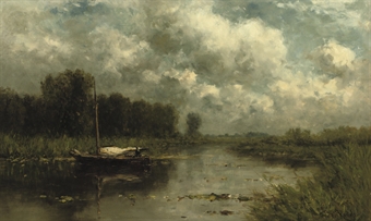 A polder landscape near the river Gein