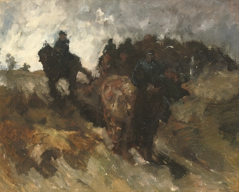 Wandelrit van de cavalerie in de duinen: cavalry in the dunes