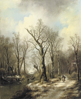 Woodgatherers on the ice