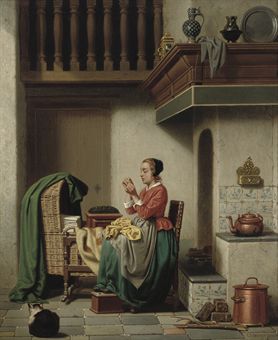 Doing the needlework