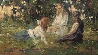 Zomer weelde: chatting in the garden