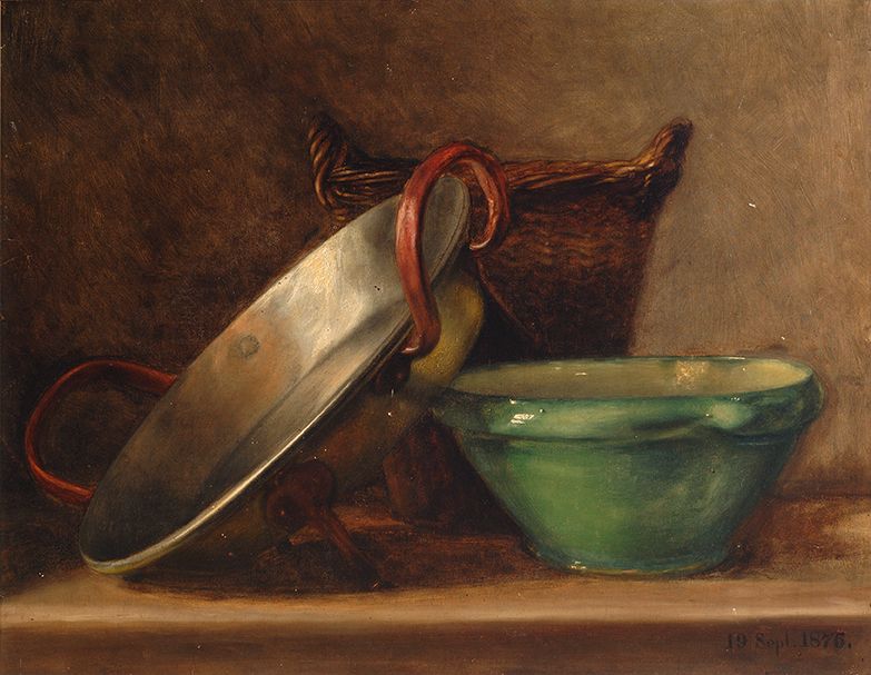 Stilleven met kommen en schalen