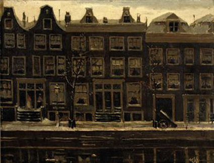 Canal houses in winter 